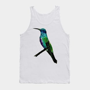 Hummingbird in Watercolor Markers Tank Top